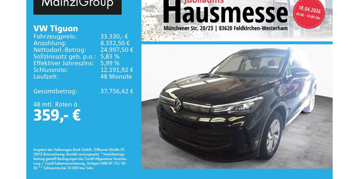 VW Tiguan 3.700 km 33.330 &euro; Feldkirchen/Westerham 83620