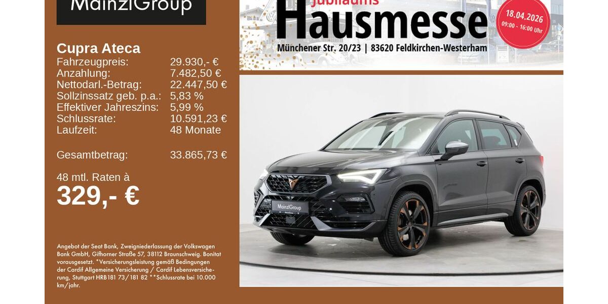 Cupra Ateca 73.861 km 29.930 &euro; Feldkirchen/Westerham 83620