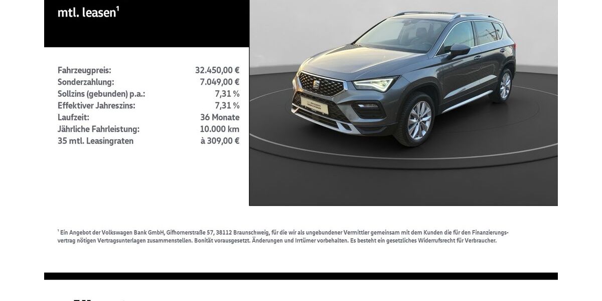 Seat Ateca 7.941 km 32.450 &euro; Nordhausen 99734
