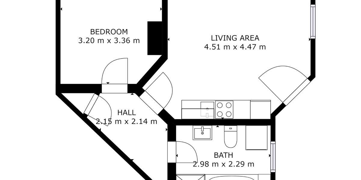Etagenwohnung Grainet - 2 Zimmer, 45 m&sup2;, 450&euro; | Angebot:26131675