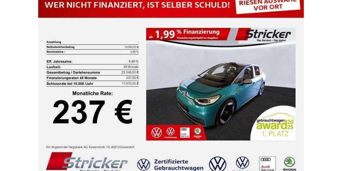 VW ID.3 51.574 km 19.949 &euro; Horn-Bad Meinberg 32805