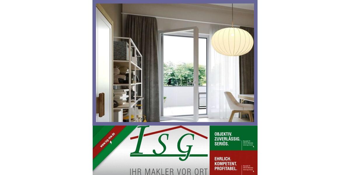 Etagenwohnung Mittweida - 2 Zimmer, 65 m&sup2;, 655&euro; | Angebot:26557573