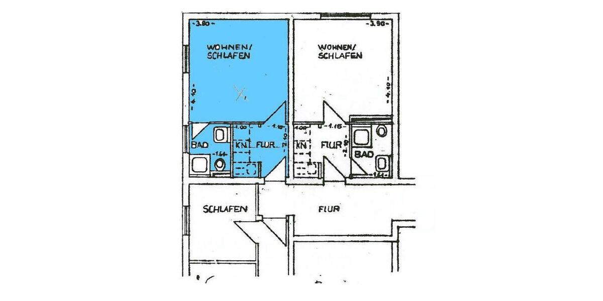Etagenwohnung Passau Auerbach - 1 Zimmer, 24 m&sup2;, 82.000&euro; | Angebot:26317906