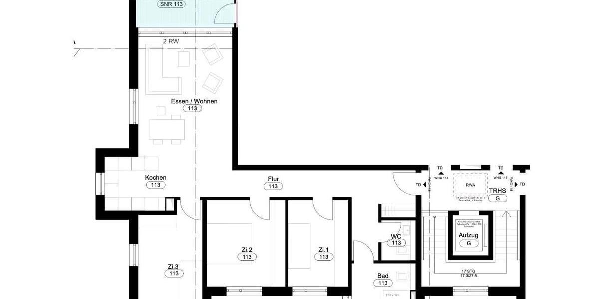 Etagenwohnung Rottenburg am Neckar - 4 Zimmer, 99 m&sup2;, 960&euro; | Angebot:26646769