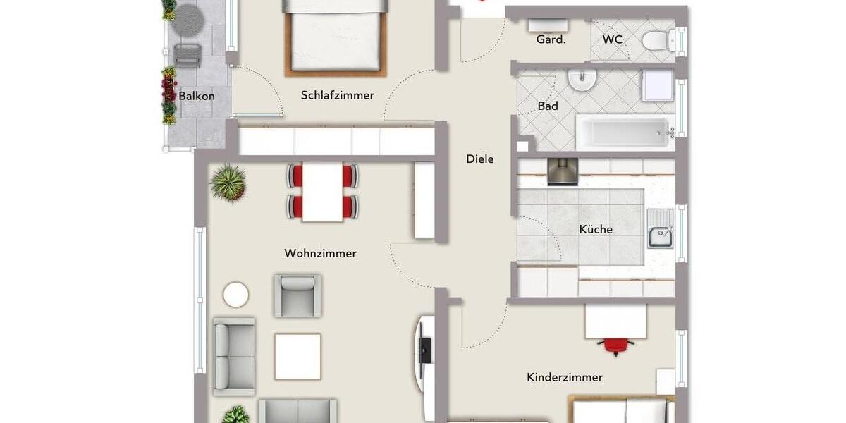 Erdgeschoßwohnung Wassertrüdingen - 3 Zimmer, 75 m&sup2;, 600&euro; | Angebot:25418023