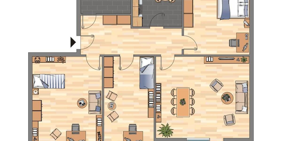 Etagenwohnung Duisburg Walsum - 4 Zimmer, 84 m&sup2;, 729&euro; | Angebot:26279240