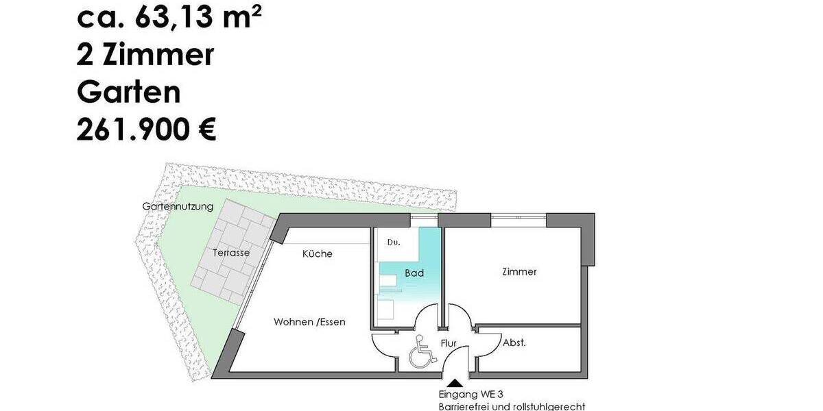 Terrassenwohnung Himmelpforten - 2 Zimmer, 63 m&sup2;, 261.900&euro; | Angebot:26843984