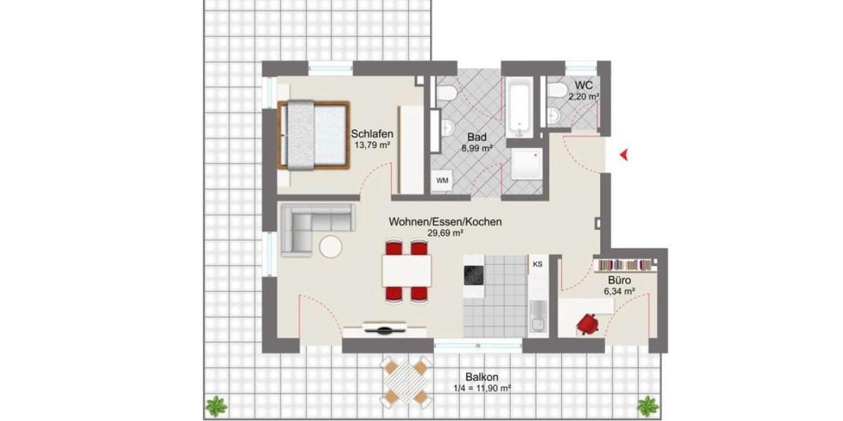 Einfamilienhaus Neuburg an der Donau - 3 Zimmer, 77 m&sup2;, 950&euro; | Angebot:26407127