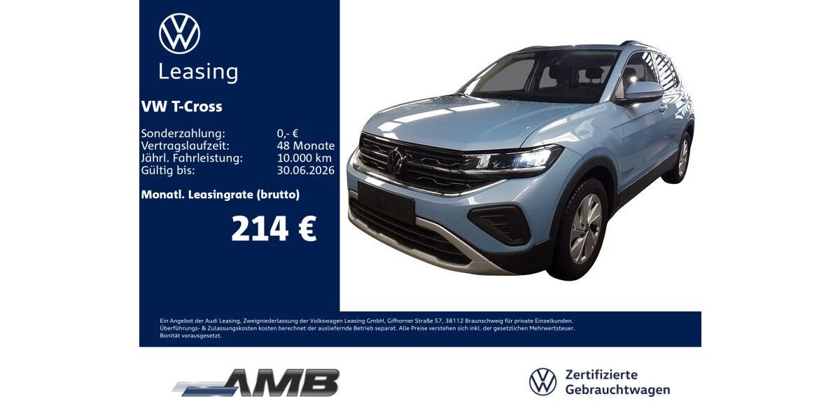 VW T-Cross 6.310 km 19.680 &euro; Borna 04552