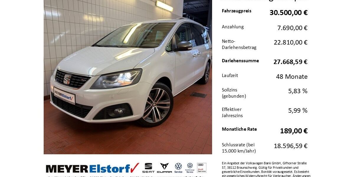 Seat Alhambra 82.600 km 29.950 &euro; Neu Wulmstorf 21629