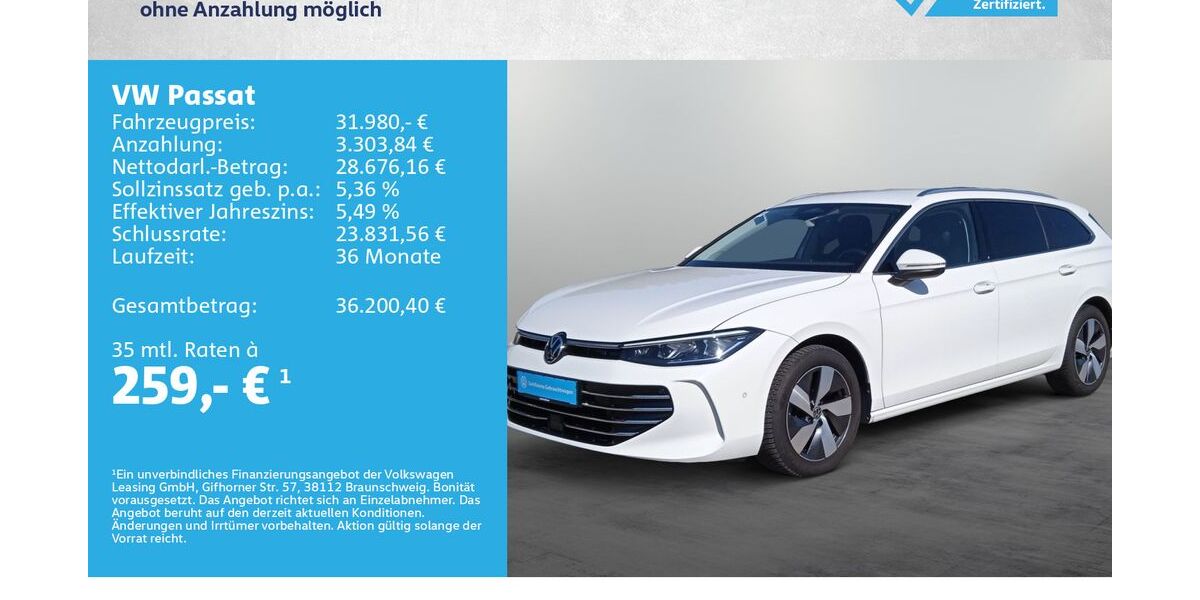 VW Passat 40.500 km 31.980 &euro; Kreuzwertheim 97892