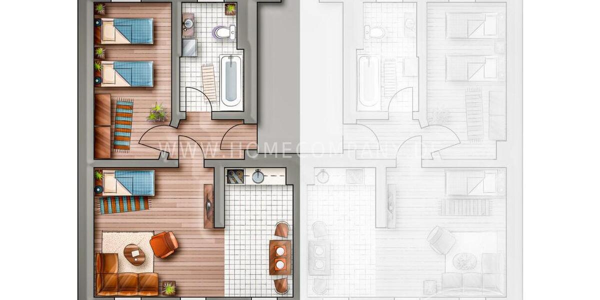 Wohnen auf Zeit Leipzig Nord - 2 Zimmer, 47 m&sup2;, 1.200&euro; | Angebot:26668106