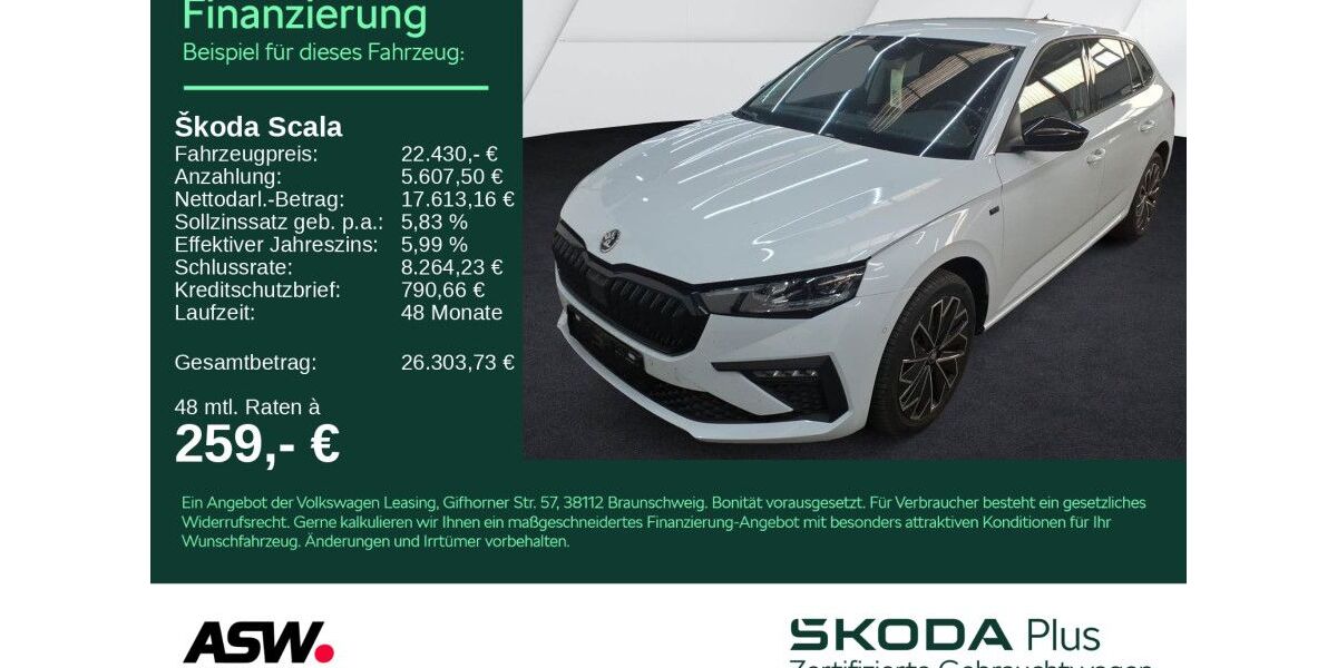 Skoda Scala 23.100 km 22.430 &euro; Sinsheim 74889