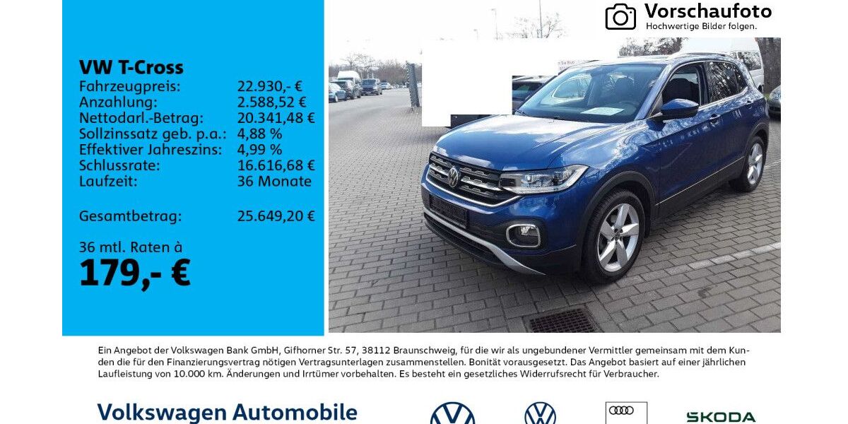 VW T-Cross 31.026 km 22.930 &euro; Leipzig 04277