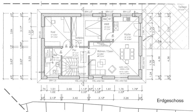 Einfamilienhaus Wilnsdorf - 4 Zimmer, 120 m&sup2;, 1.400&euro; | Angebot:24752062