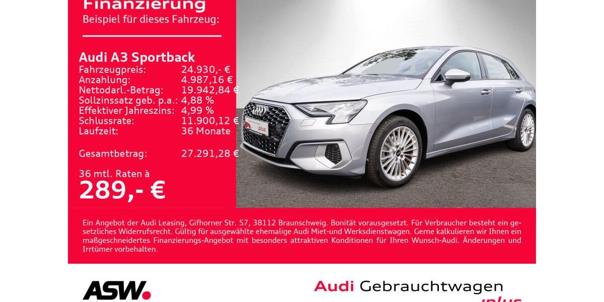 Audi A3 49.500 km 24.430 &euro; Heilbronn 74074