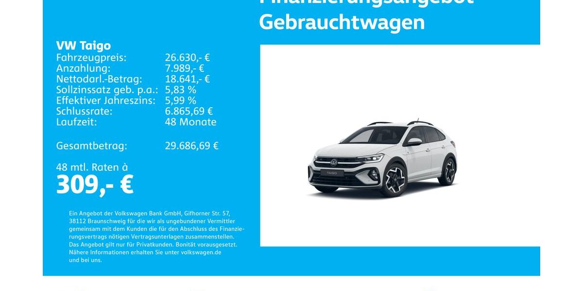 VW Taigo 27.120 km 26.430 &euro; Stuttgart-Wangen 70188