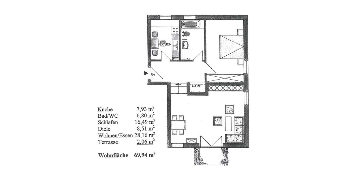 Etagenwohnung Deggendorf - 2.5 Zimmer, 70 m&sup2;, 250.000&euro; | Angebot:26633993