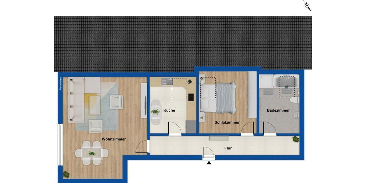 Dachgeschoßwohnung Neumünster Brachenfeld/Ruthenberg - 2 Zimmer, 44 m&sup2;, 375&euro; | Angebot:25438319