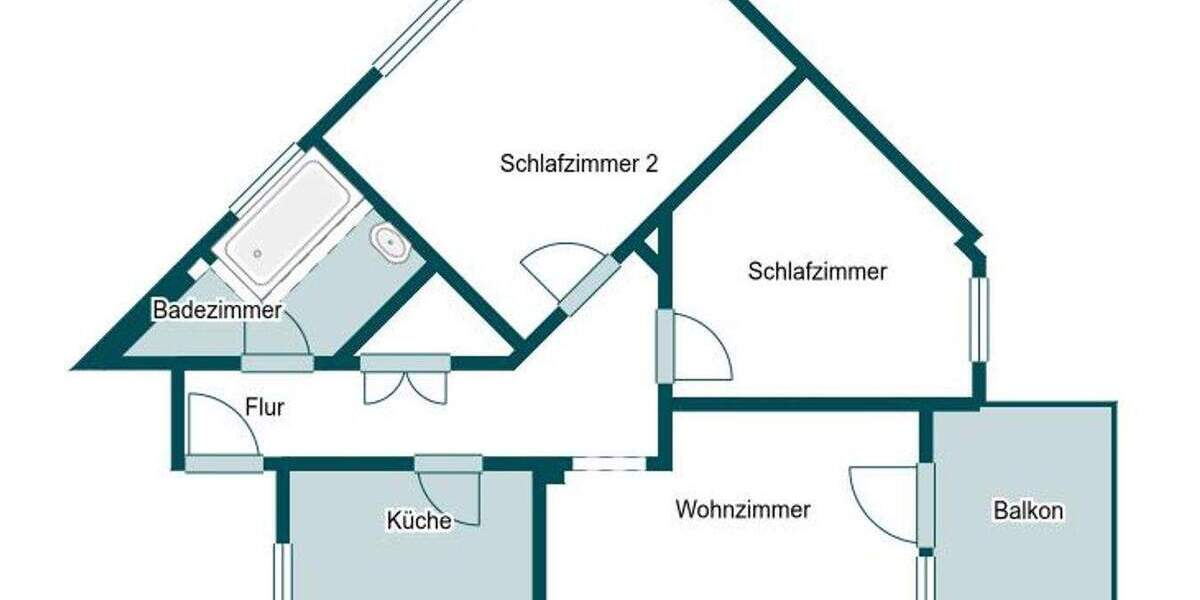 Etagenwohnung Heiligenhaus Mitte - 3 Zimmer, 72 m&sup2;, 139.000&euro; | Angebot:25400925