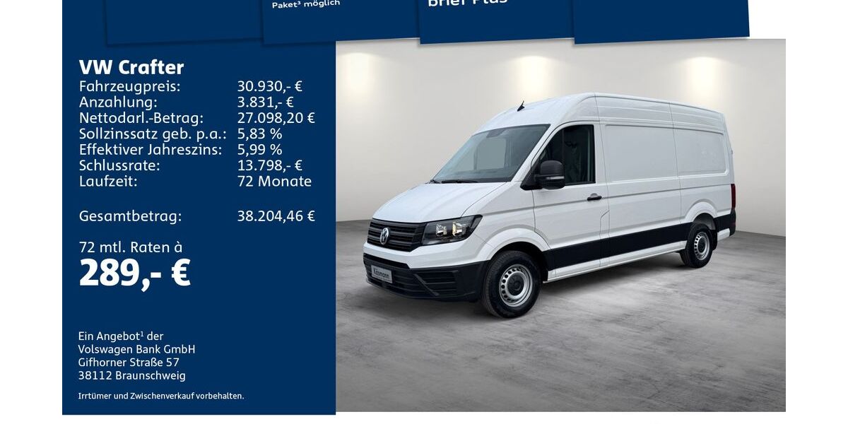 VW Crafter 29.515 km 30.930 &euro; Mosbach 74821