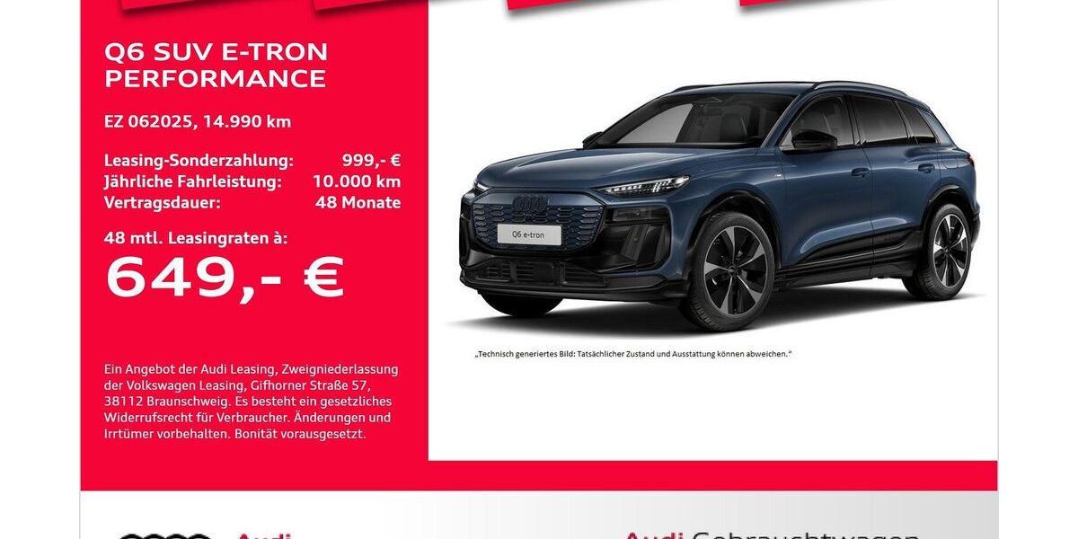 Audi Q6 e-tron 14.990 km 67.941 &euro; Bremerhaven 27576