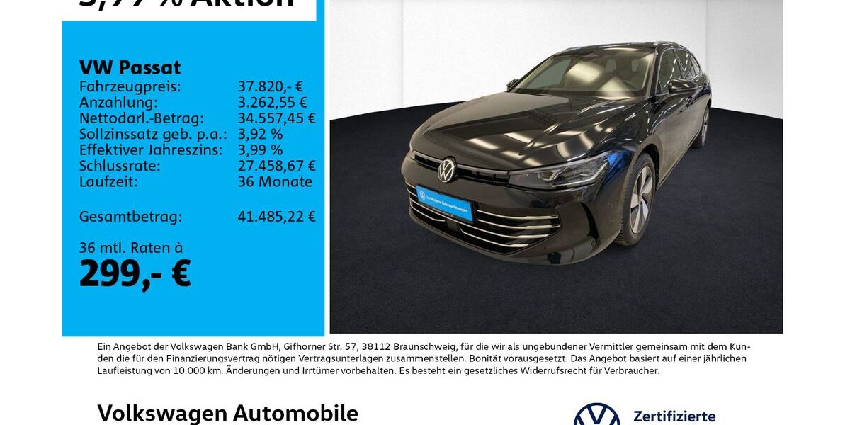 VW Passat 15.845 km 37.420 &euro; Leipzig 04178