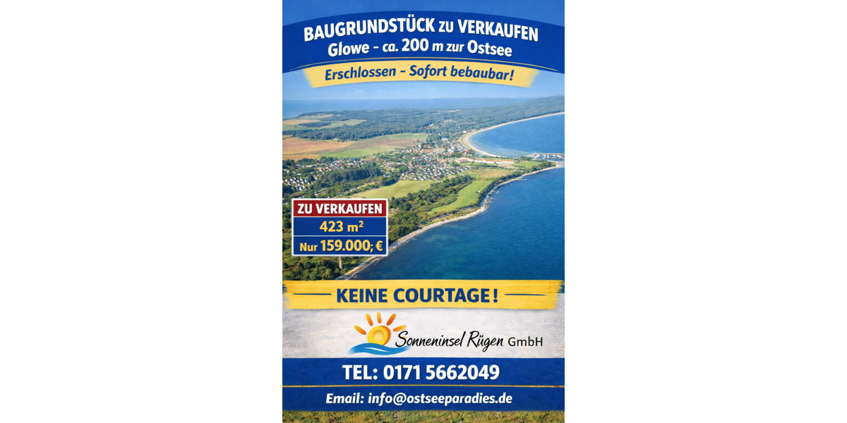 Grundstück Glowe - 289.000&euro; | Angebot:26878766