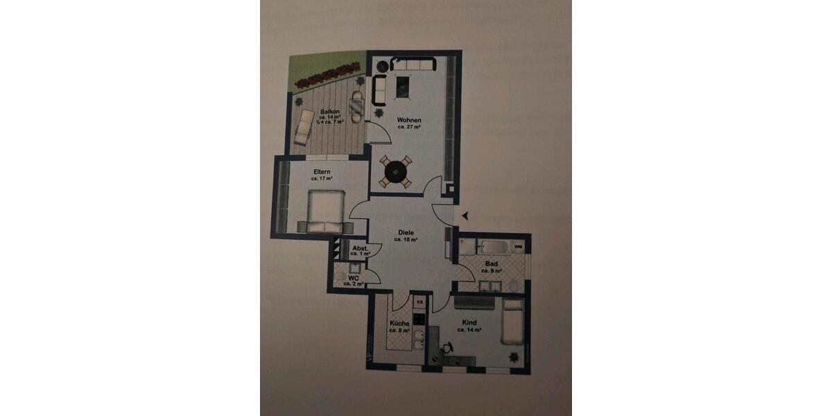 Etagenwohnung Stadtbergen - 3 Zimmer, 100 m&sup2;, 465.000&euro; | Angebot:25362952