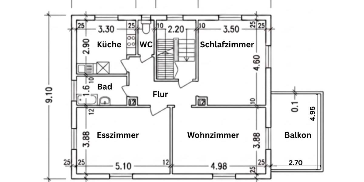 Etagenwohnung Kirchheim unter Teck - 3 Zimmer, 80 m&sup2;, 349.000&euro; | Angebot:27086836