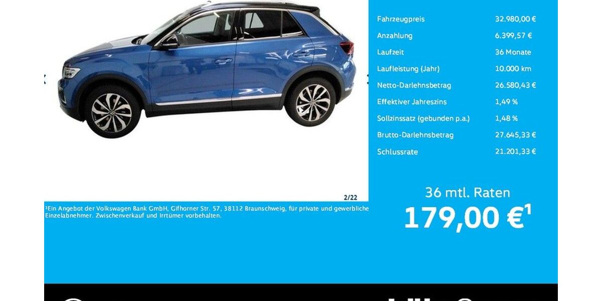 VW T-Roc 10.657 km 32.980 &euro; Trier 54292