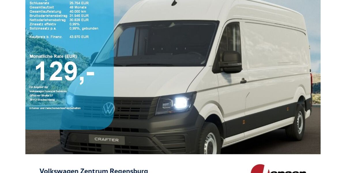 VW Crafter 1.666 km 43.970 &euro; Regensburg 93053