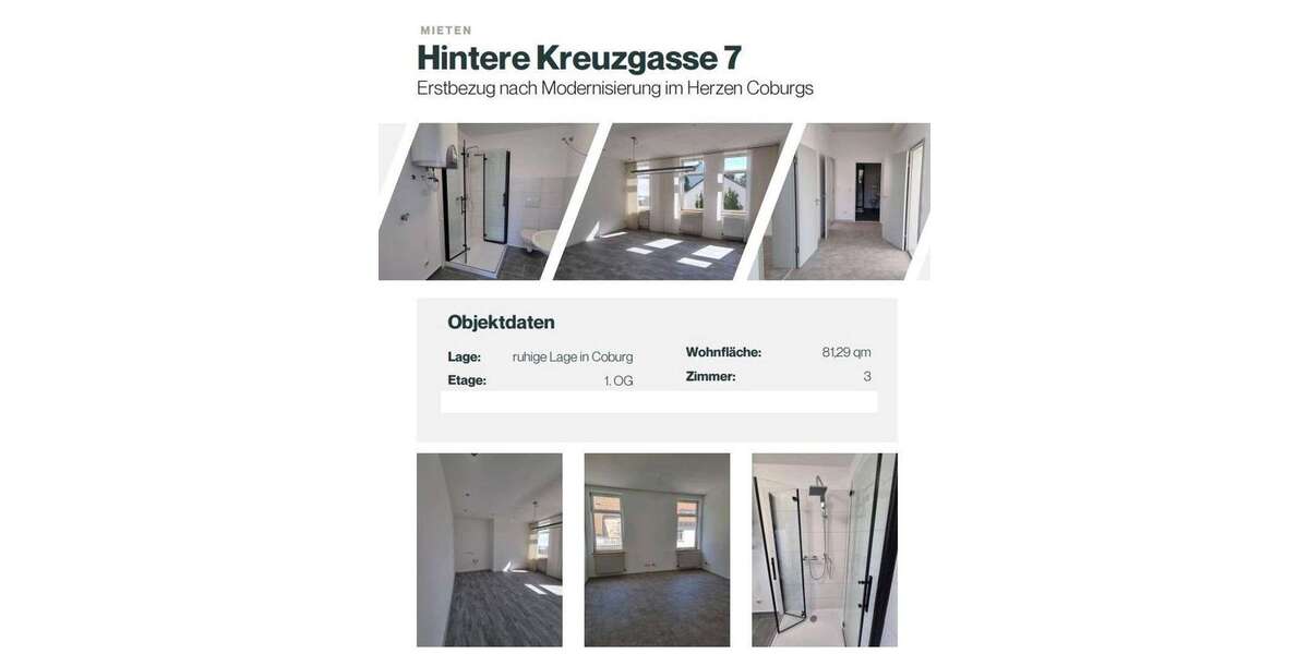 Etagenwohnung Coburg Neuses bei Coburg - 3 Zimmer, 81 m&sup2;, 685&euro; | Angebot:26731838