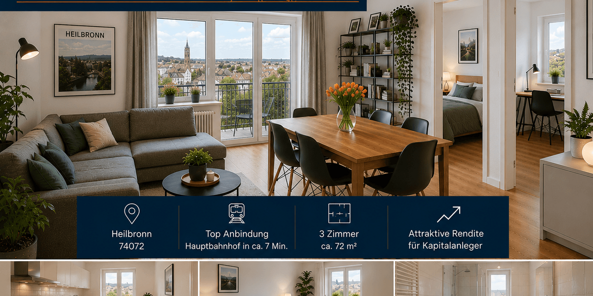Etagenwohnung Heilbronn Kernstadt - 4 Zimmer, 76 m&sup2;, 406.800&euro; | Angebot:26902223