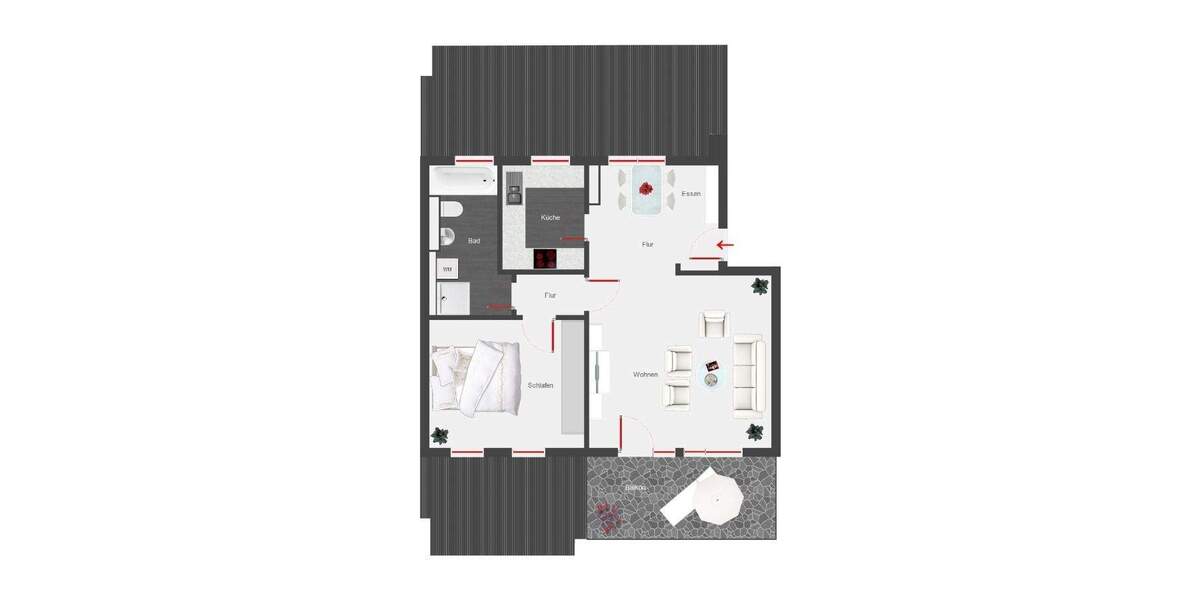 Etagenwohnung Olching Graßlfing - 2 Zimmer, 60 m&sup2;, 405.000&euro; | Angebot:25895944