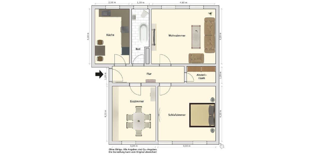 Etagenwohnung Sande - 3 Zimmer, 71 m&sup2;, 120.000&euro; | Angebot:26155830