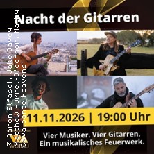 Nacht der Gitarren - Mit vier Gitarristen 29.10.2026 CD-Kaserne gGmbH Halle 16