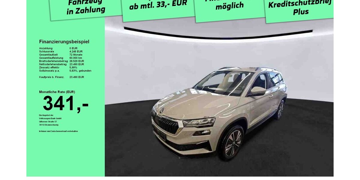 Skoda Karoq 121.615 km 23.490 &euro; Memmingen 87700