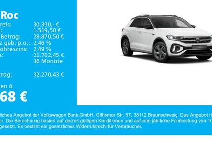 VW T-Roc 6.200 km 30.390 &euro; Gersthofen 86368