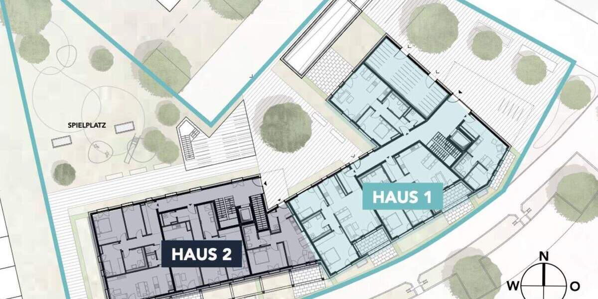 Etagenwohnung Neu-Ulm Ludwigsfeld - 2 Zimmer, 55 m&sup2;, 339.160&euro; | Angebot:25734309