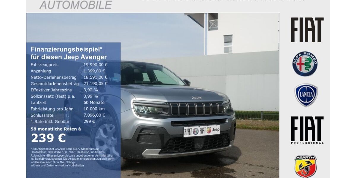 Jeep Avenger 13.305 km 19.990 &euro; Marpingen 66646