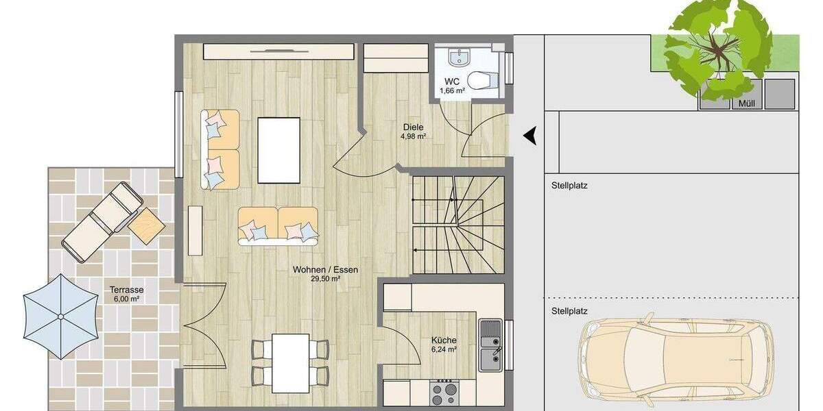 Reihenmittelhaus Feucht - 4 Zimmer, 125 m&sup2;, 520.000&euro; | Angebot:24835174