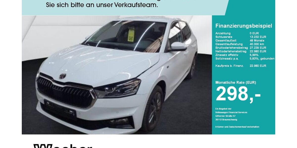 Skoda Fabia 23.449 km 22.829 &euro; Weil der Stadt 71263