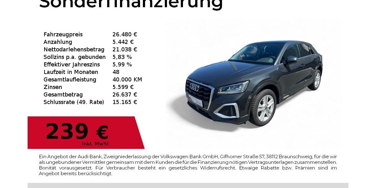 Audi Q2 26.363 km 25.690 &euro; Dessau-Roßlau 06844