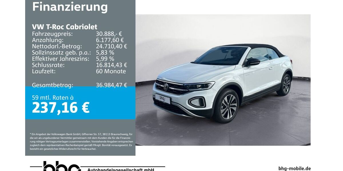 VW T-Roc 1.098 km 30.888 &euro; Kehl 77694