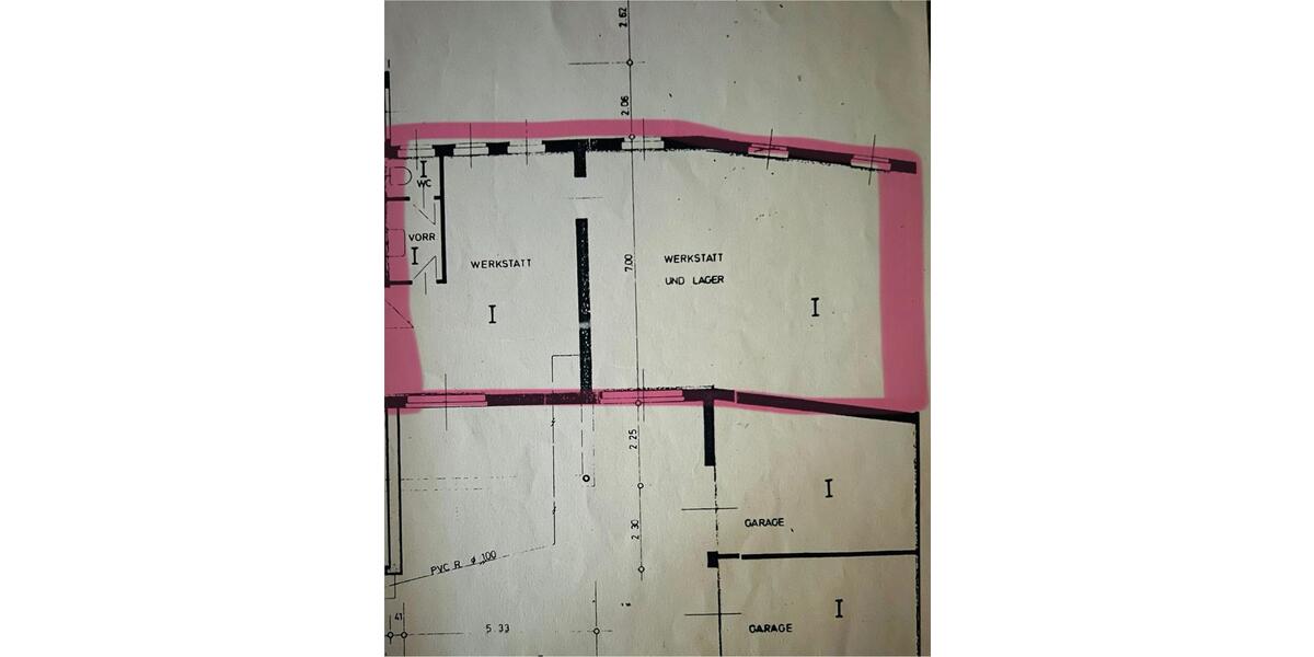 Werkstatt mit Lager zimmer