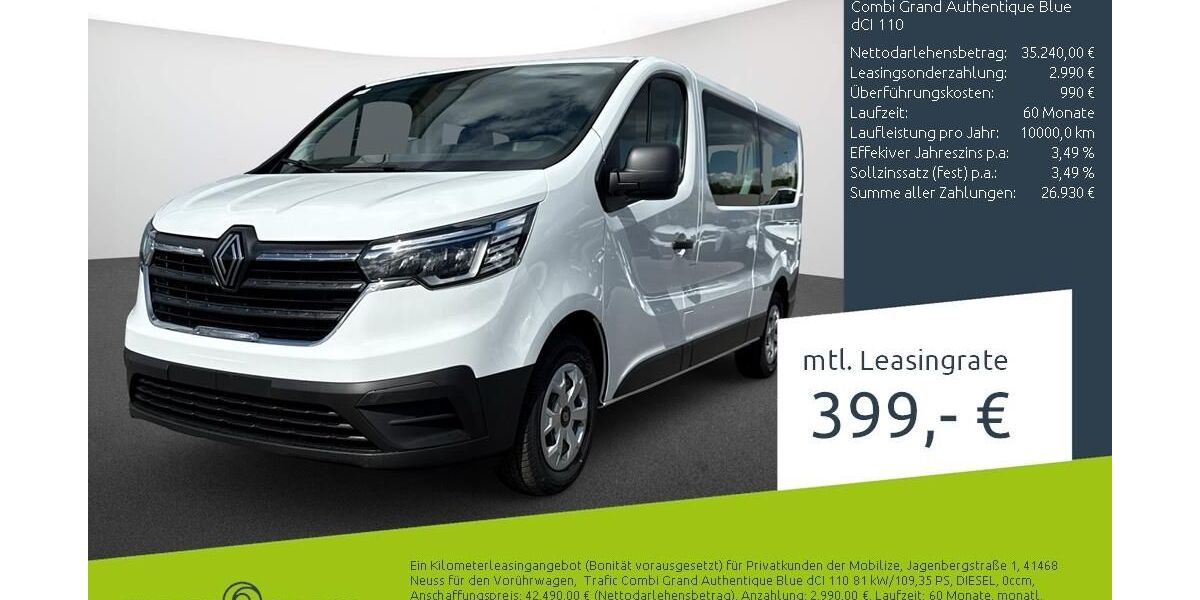 Renault Trafic 1.500 km 32.640 &euro; Münster - Amelsbüren 48163