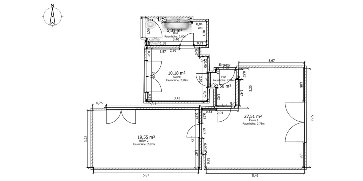 Erdgeschoßwohnung Löwenberger Land - 2 Zimmer, 65 m&sup2;, 598&euro; | Angebot:25581583