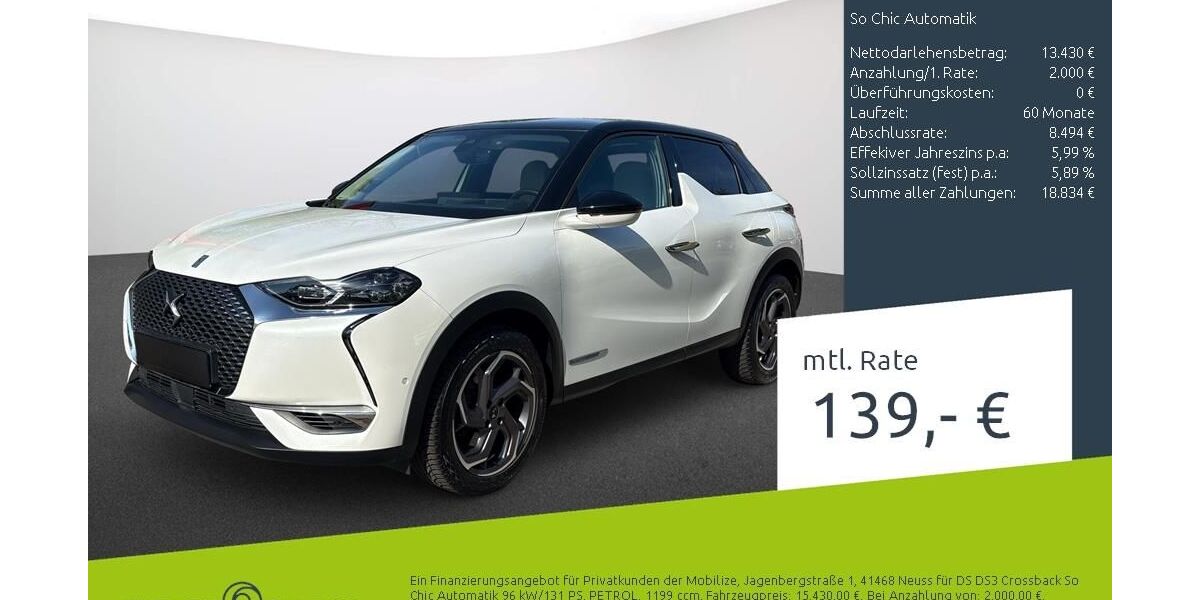 DS Automobiles DS3 Crossback 51.052 km 15.430 &euro; Borken 46325