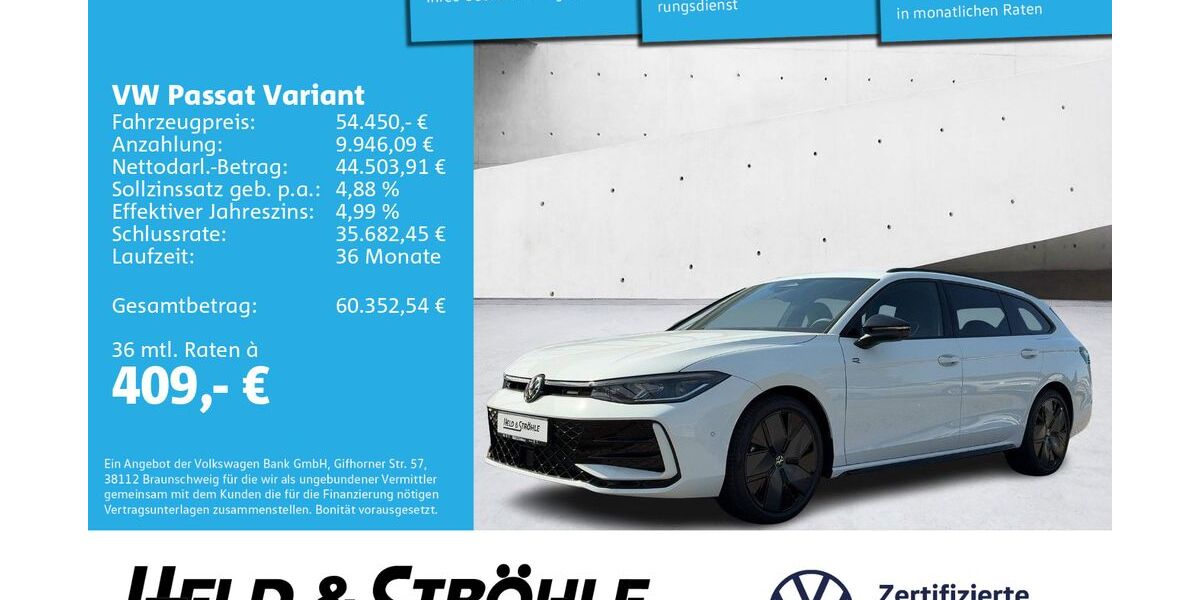 VW Passat Variant 3.001 km 54.450 &euro; Neu-Ulm 89231